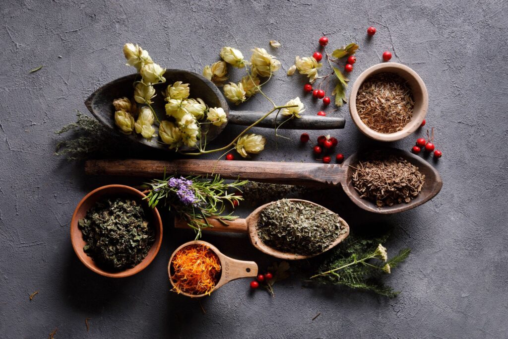 Rustic herb still life
